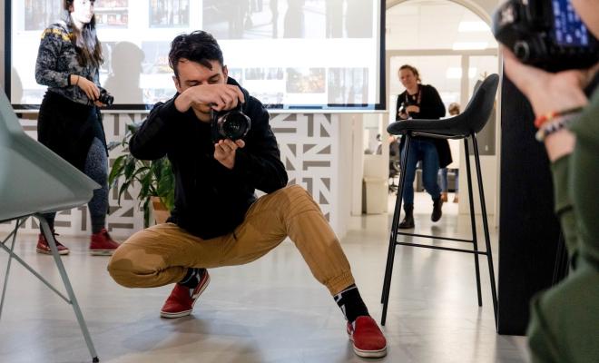 Young People and Photography activities indoor 