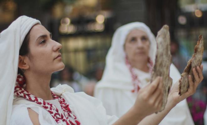 The picture showes two woman celebrating cereals 