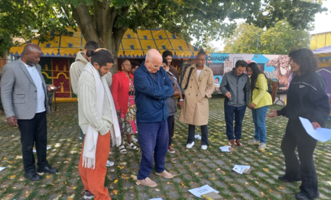 Rencontre Fondation Anna Lindh Belgique - dans le cadre de la Quinzaine de la Solidarité Internationale de la Ville de Bruxelles (2023) et la tournée d'automne de la Compagnie des Nouveaux Disparus