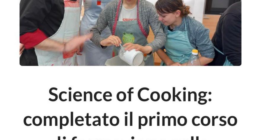 Successful Completion of the Science of Cooking Training Course for Educators